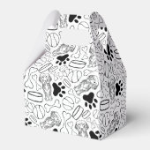 Schattigee langharige teckel worst hond bedankdoosjes (Achterkant)