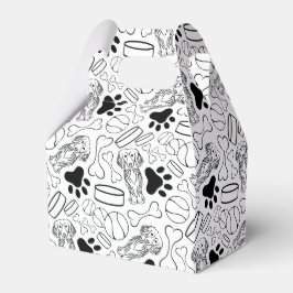 Schattigee langharige teckel worst hond bedankdoosjes