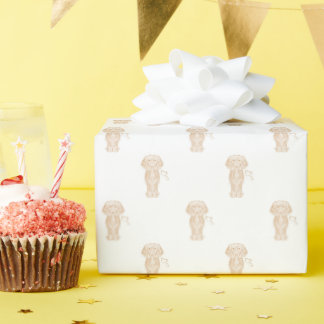 Schattigee langharige teckel worst hond cadeaupapier