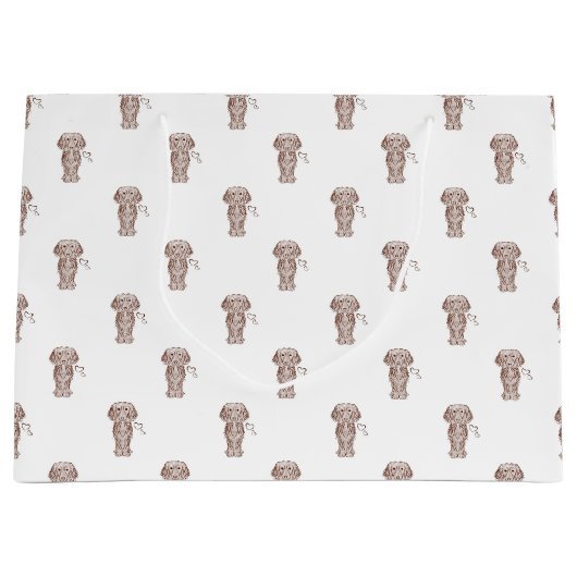 Schattigee langharige teckel worst hond groot cadeauzakje (Voorkant)