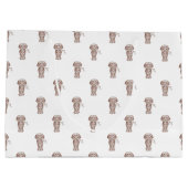 Schattigee langharige teckel worst hond groot cadeauzakje (Achterkant)