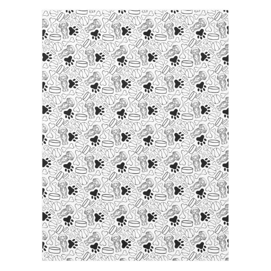 Schattigee langharige teckel worst hond tafelkleed (Voorkant)