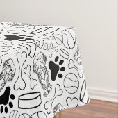 Schattigee langharige teckel worst hond tafelkleed (Voorbeeld)