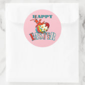 Schattigee langoesten Happy Easter (roze) Ronde Sticker (Tas)