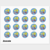 Schattigee langoesten kreeft zomer ronde sticker (Vel)