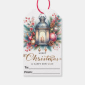 Schattigee Lantaarn Vrolijk Kerstfeest/Gelukkig Ni Cadeaulabel (Achterkant)