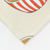 Schattigee Latte Art in Rode Koffiemokken Patroon Fleece Deken (Hoek)