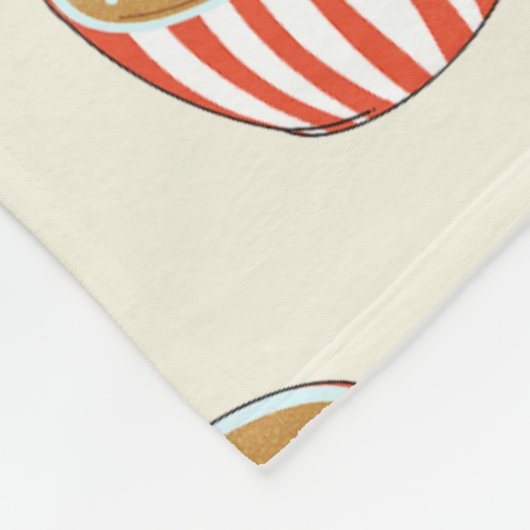 Schattigee Latte Art in Rode Koffiemokken Patroon Fleece Deken (Hoek)