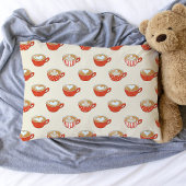 Schattigee Latte Art in Rode Koffiemokken Patroon Kussensloop