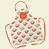 Schattigee Latte Art in Rode Koffiemokken Patroon Schort