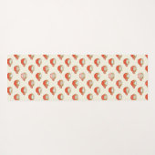 Schattigee Latte Art in Rode Koffiemokken Patroon Yogamat (Achterkant (horizontaal))