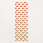 Schattigee Latte Art in Rode Koffiemokken Patroon Yogamat (Voorkant)