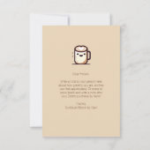 Schattigee latte koffie met hart schuim kunst bedankkaart (Achterkant)