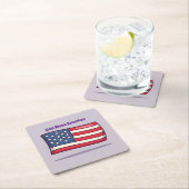 Schattigee Lavendel Amerikaanse Vlag Onderzetter S (Insitu)