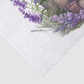 Schattigee Lavendel Bloemen Boek Gnoom Tissuepapier (Detail)