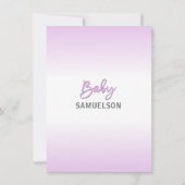 Schattigee LAVENDEL Mama Olifant & Baby shower Kaart (Achterkant)