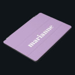 Schattigee Lavendel Paarse Effen Kleur Gepersonali iPad Pro Cover<br><div class="desc">Schattigee Lavendel Paarse Effen Kleur Gepersonaliseerde Naam iPad Pro Hoesje</div>