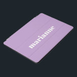 Schattigee Lavendel Paarse Effen Kleur Gepersonali iPad Pro Cover<br><div class="desc">Schattigee Lavendel Paarse Effen Kleur Gepersonaliseerde Naam iPad Pro Hoesje</div>