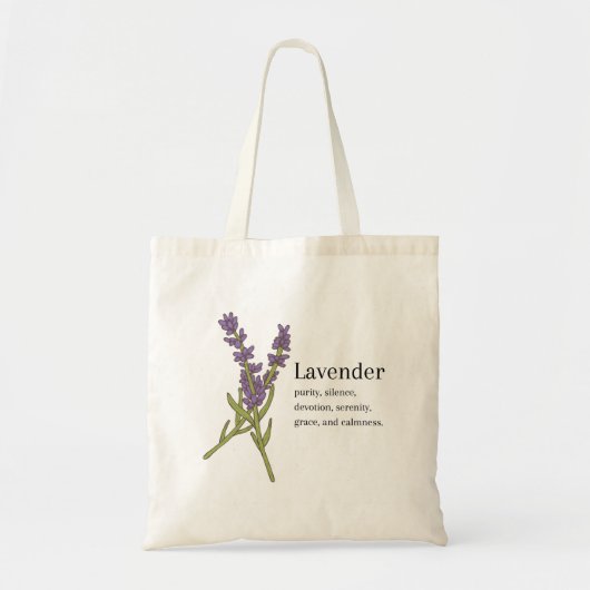 Schattigee Lavendel Paarse Vrouwelijke Girly Tote Bag (Voorkant)