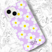 Schattigee lavendel retro madeliefjes op girly flo Case-Mate iPhone case