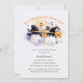 Schattigee lavendel Waterverf Twins Ghost Baby sho Kaart (Voorkant)