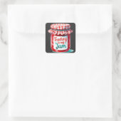 Schattigee leerkracht terug naar school vierkante sticker (Tas)