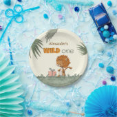Schattigee Leeuw 1e Verjaardagsfeest Papieren Bordje (Feest)
