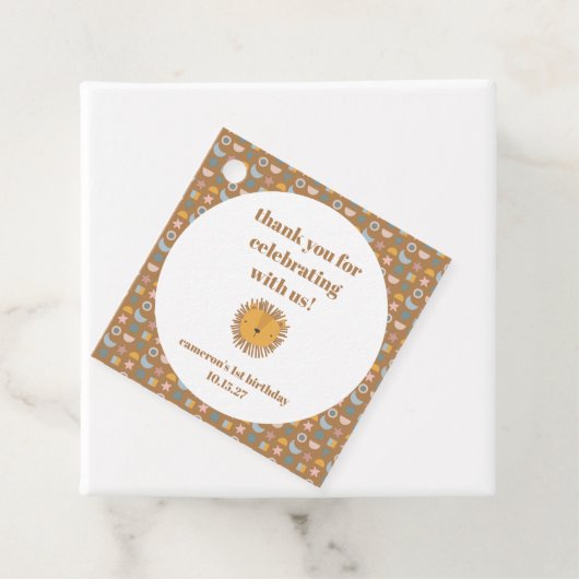 Schattigee leeuw baby dier aangepaste verjaardag d bedankjes labels (In situ)