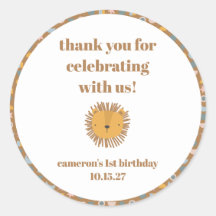 Schattigee leeuw baby dier aangepaste verjaardag d