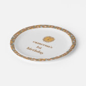 Schattigee Leeuw Baby Kinder Dier Custom Verjaarda Papieren Bordje (Gekanteld)