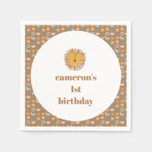 Schattigee Leeuw Baby Kinder Dier Custom Verjaarda