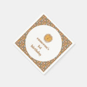 Schattigee Leeuw Baby Kinder Dier Custom Verjaarda Servet (Hoek)