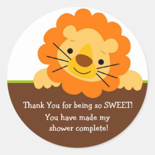 Schattigee Leeuw Baby shower Sticker