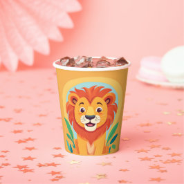 Schattigee leeuw Gezicht safari Wild oerwoud Verja Papieren Bekers