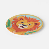 Schattigee leeuw Gezicht safari Wild oerwoud Verja Papieren Bordje (Gekanteld)