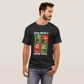 Schattigee Leeuw Kerstdieren Lover Vrolijke Kerstb T-shirt (Voorkant volledig)
