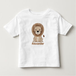 Schattigee Leeuw Kinder Naam personaliseerbaar Kinder Shirts