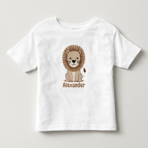 Schattigee Leeuw Kinder Naam personaliseerbaar Shirts