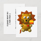 Schattigee Leeuw met een Lollipop Kaart (Voorkant / Achterkant)