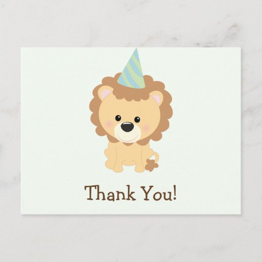 Schattigee Leeuw Oerwoud Dier Dank u Briefkaart (Voorkant)