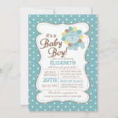 Schattigee Leeuw Oerwoud Safari Baby shower Uitnod Kaart (Voorkant)