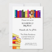 Schattigee leeuw op uitnodiging voor Baby shower (Voorkant)