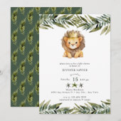 Schattigee leeuw | Prince | BABY SHOWER WATERVERF Kaart (Voorkant / Achterkant)