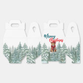 Schattigee leeuw Santa wilde dierentuin Kerstboom Bedankdoosjes (Ongevouwen)