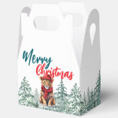 Schattigee leeuw Santa wilde dierentuin Kerstboom Bedankdoosjes (Open)