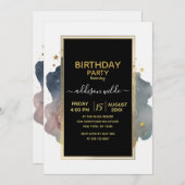 Schattigee leeuw slaapt op de maan kaart (Voorkant / Achterkant)