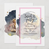 Schattigee leeuw slaapt op de maan kaart (Voorkant / Achterkant)