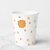 Schattigee leeuw & sterren. Grappige safari baby k Papieren Bekers (Achterkant)