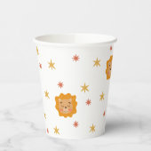 Schattigee leeuw & sterren. Grappige safari baby k Papieren Bekers (Links)