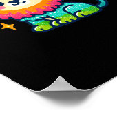 Schattigee leeuw Sticker Poster (Hoek)